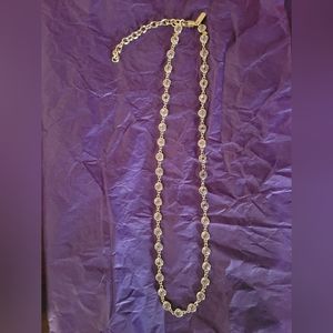 Melinda maria "She's So Fire" Necklace Gold with White Diamondettes